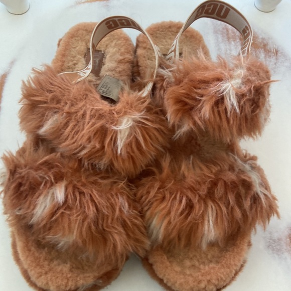 - Hi EUC UGG platform logo slipper in rust - Picture 3 of 4